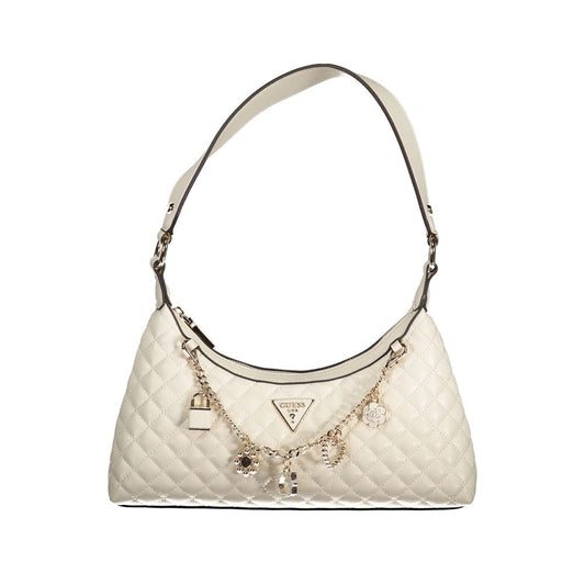 Guess Jeans Damen Handtasche aus Polyethylen, Weiß