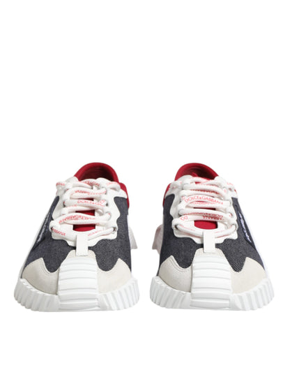 Dolce &amp; Gabbana Multicolor Lace Up Low Top NS1 Sneaker Shoes