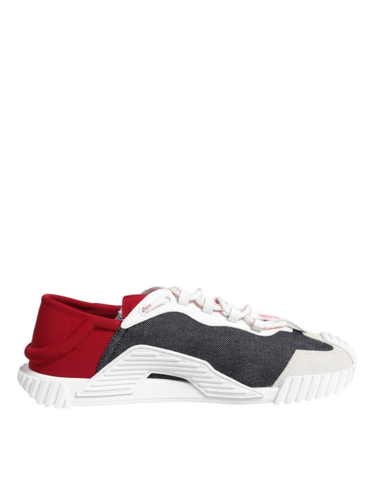 Dolce &amp; Gabbana Multicolor Lace Up Low Top NS1 Sneaker Shoes