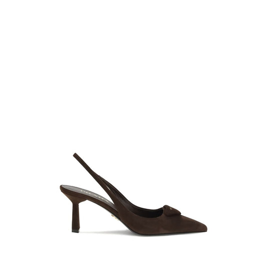 Prada Wildleder-Slingback-Pumps