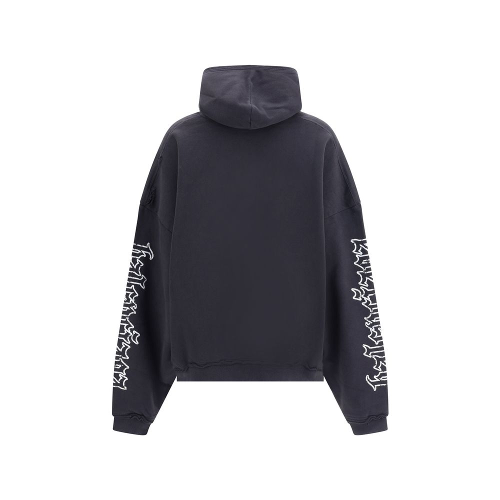 Balenciaga Hoodie mit Blackletter-Schriftmotiv