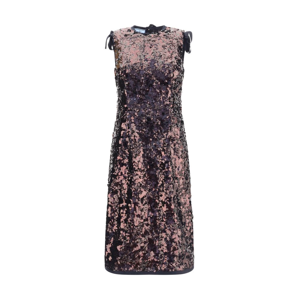 Prada – Midikleid mit Pailletten