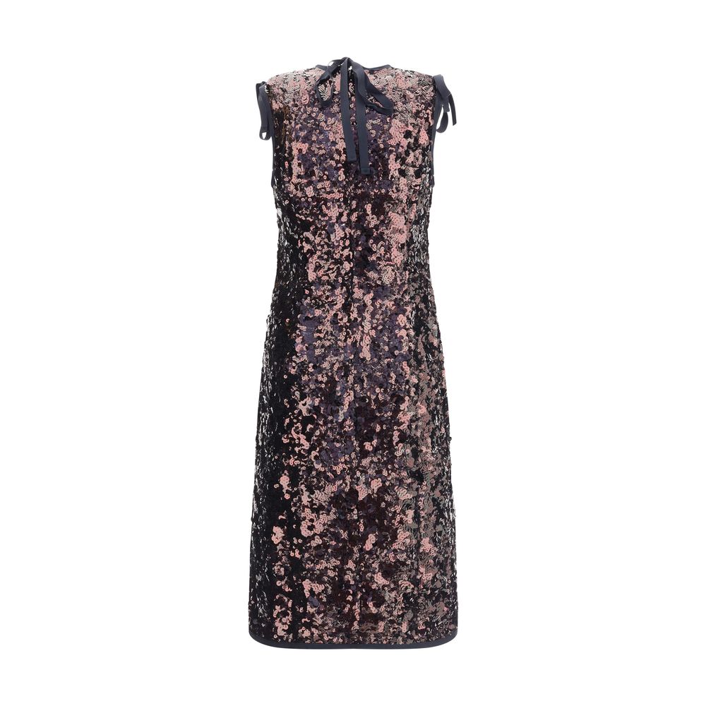 Prada – Midikleid mit Pailletten