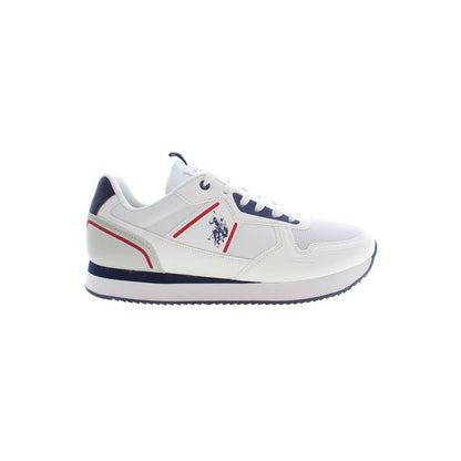 US POLO ASSN. Weiße Polyester-Herren-Sneaker