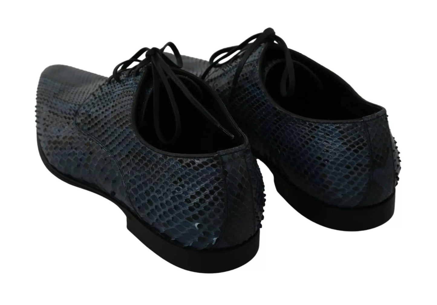 Dolce &amp; Gabbana Blaue Pythonleder-Schlangenlederschuhe