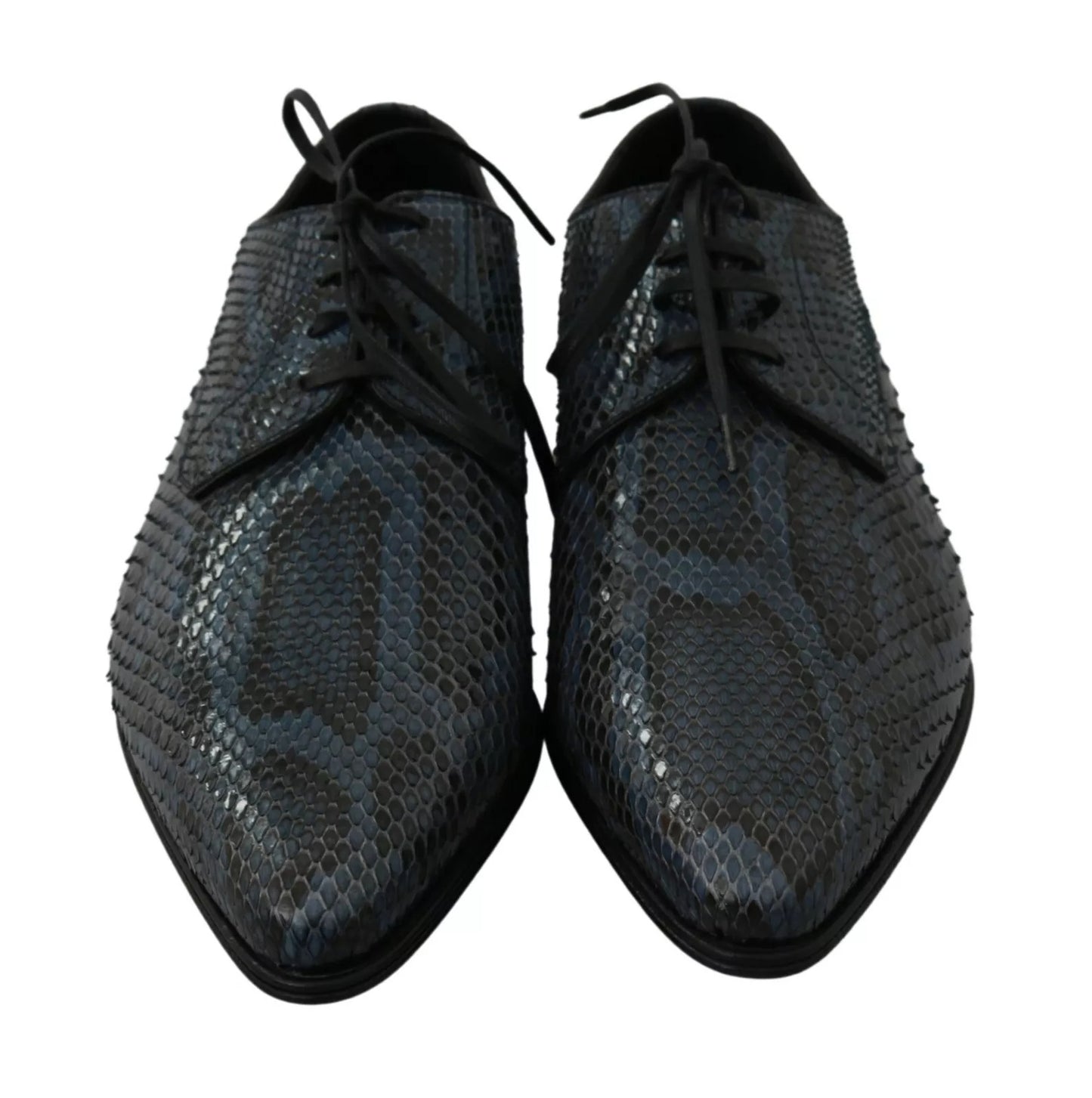 Dolce &amp; Gabbana Blaue Pythonleder-Schlangenlederschuhe