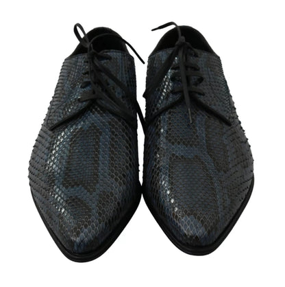 Dolce &amp; Gabbana Blaue Pythonleder-Schlangenlederschuhe
