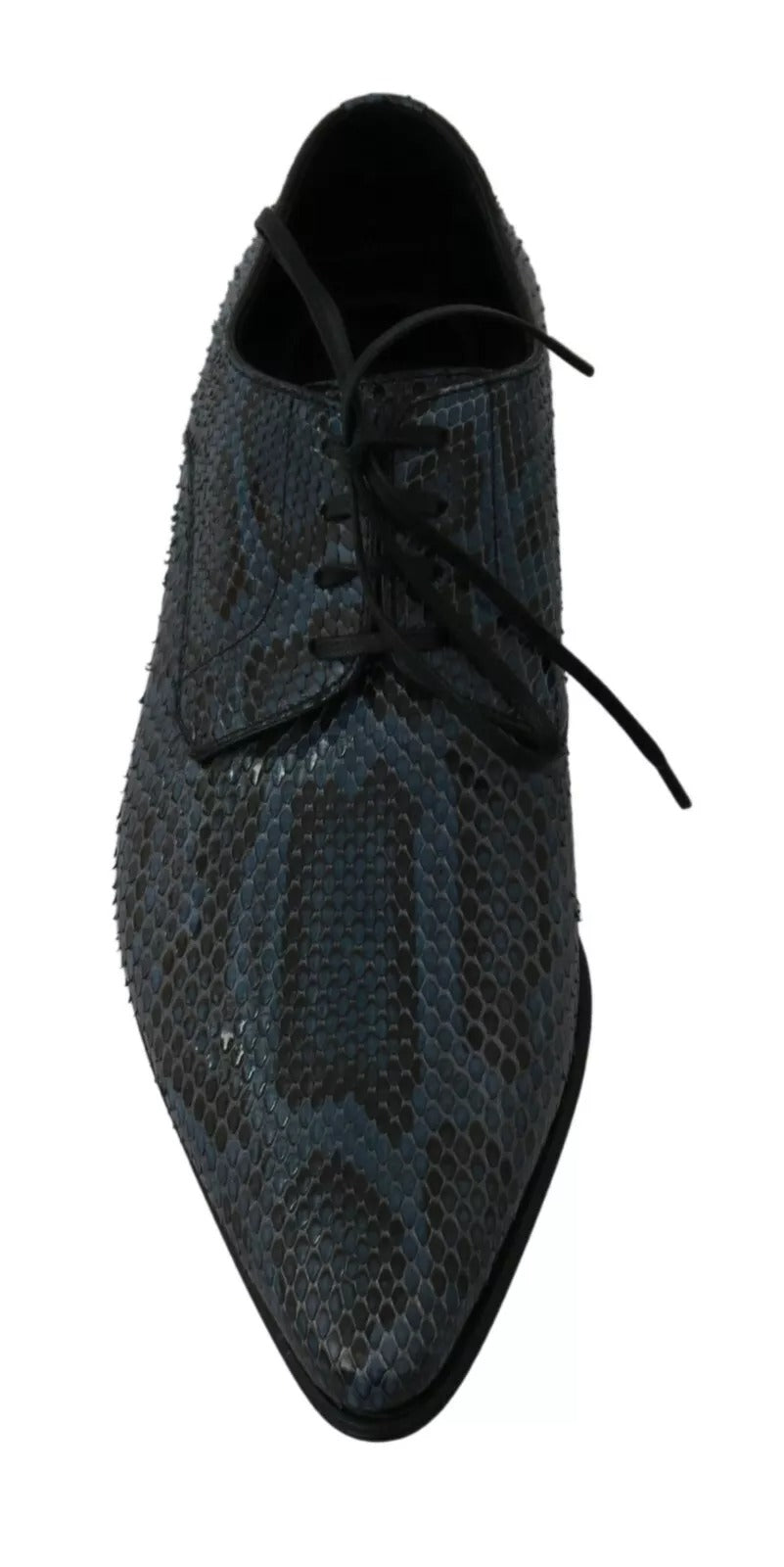 Dolce &amp; Gabbana Blaue Pythonleder-Schlangenlederschuhe