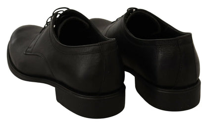 Dolce &amp; Gabbana – Schwarze, formelle Derby-Schuhe aus Leder zum Schnüren für Herren