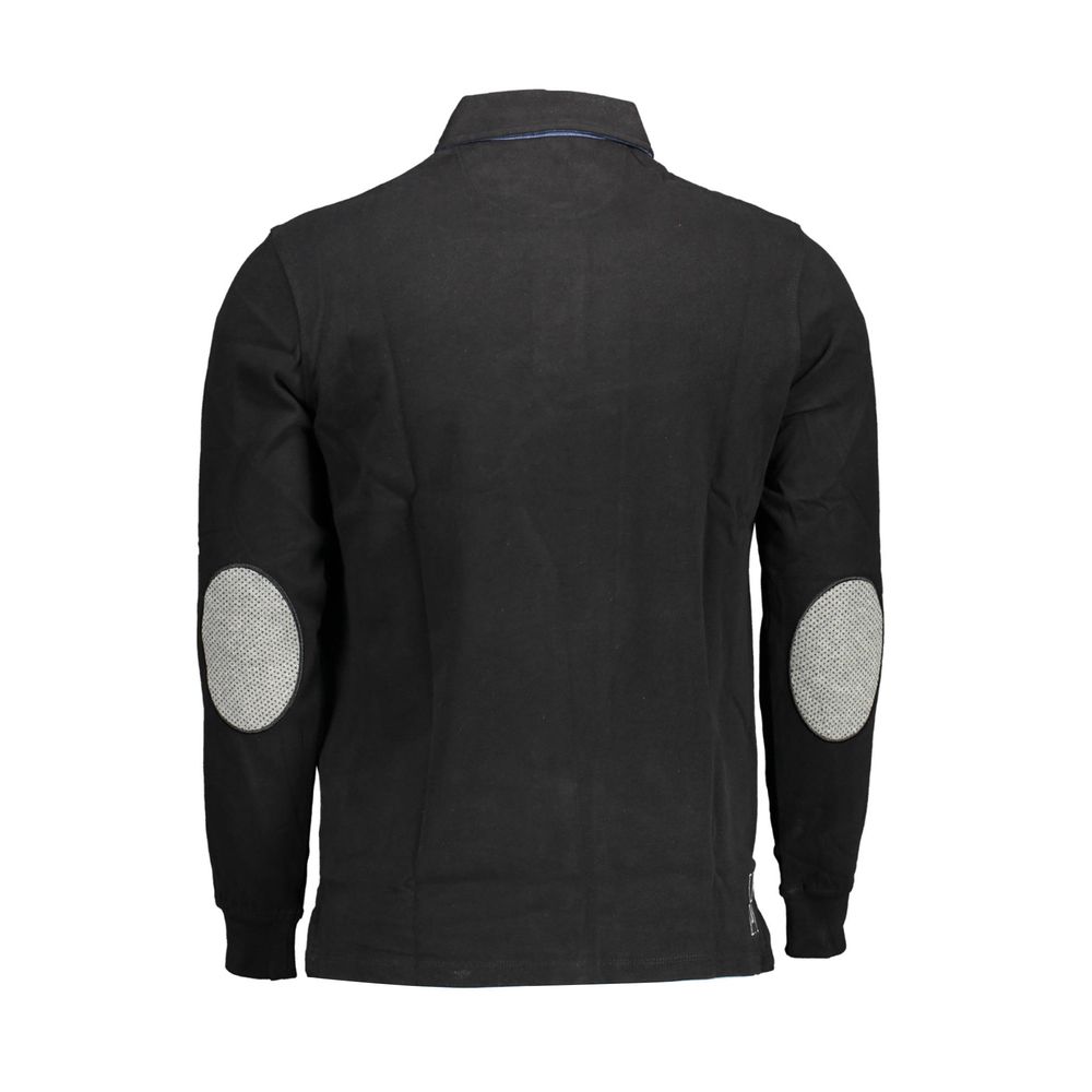 US POLO ASSN. Schwarzes Poloshirt aus Baumwolle