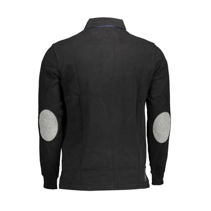 US POLO ASSN. Schwarzes Poloshirt aus Baumwolle