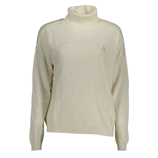 US POLO ASSN. Weißer Wollpullover