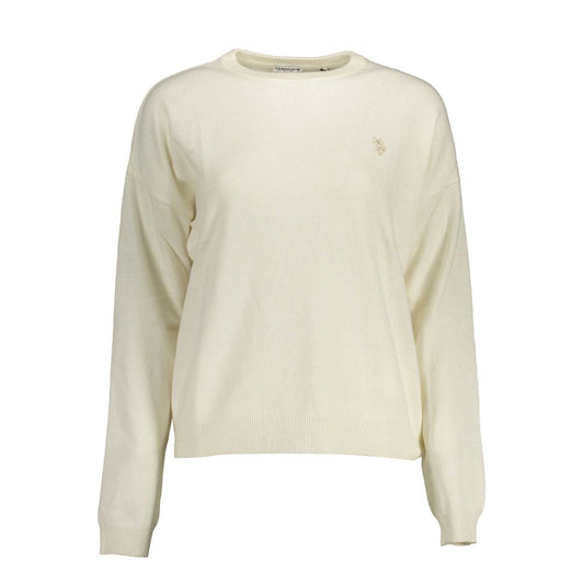 US POLO ASSN. Weißer Wollpullover