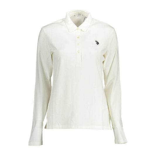 US POLO ASSN. Weißes Poloshirt aus Baumwolle