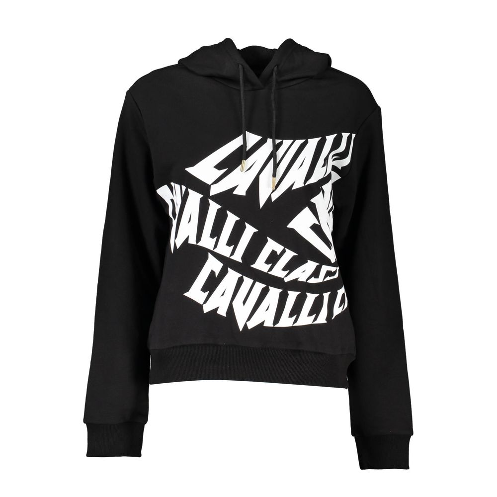 Cavalli Class Schwarzer Baumwollpullover