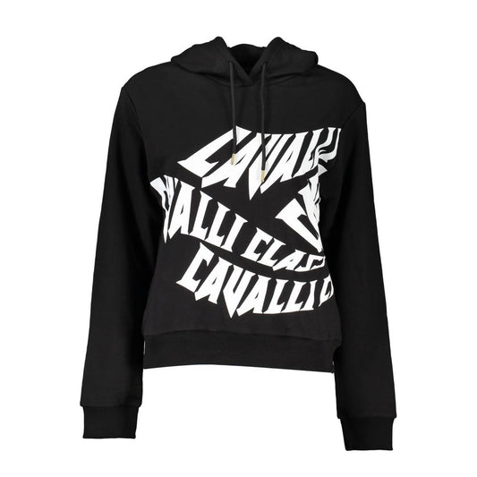 Cavalli Class Schwarzer Baumwollpullover