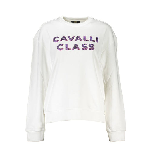 Weißer Baumwollpullover von Cavalli Class