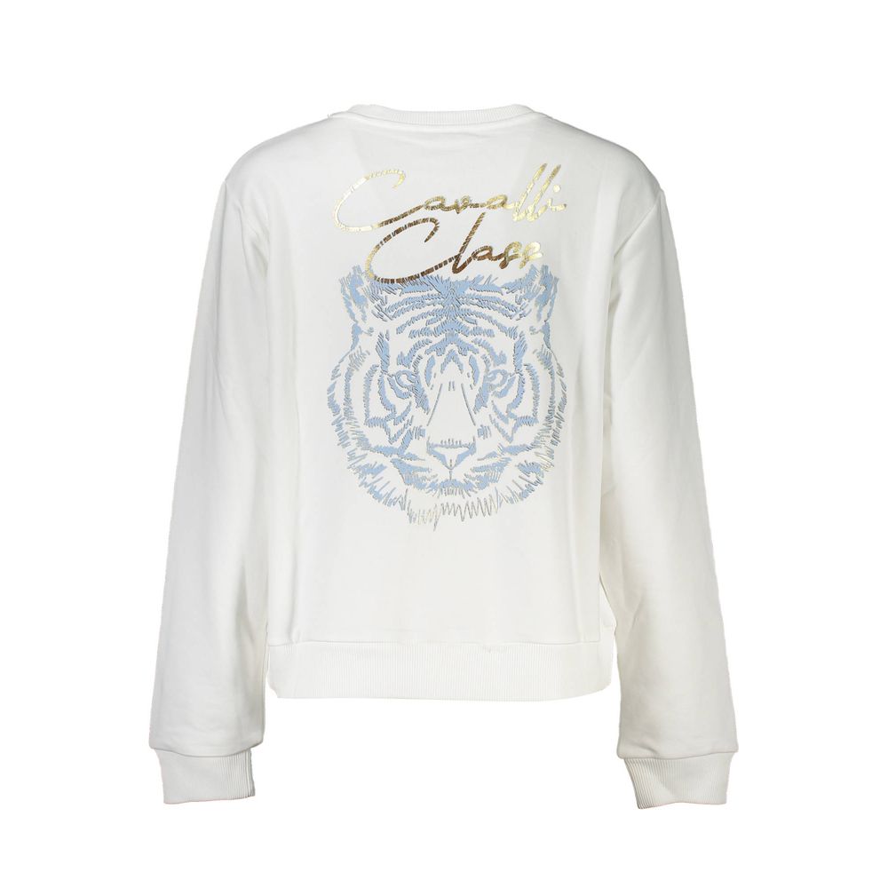 Weißer Baumwollpullover von Cavalli Class