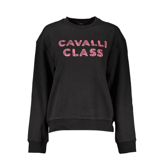 Cavalli Class Schwarzer Baumwollpullover