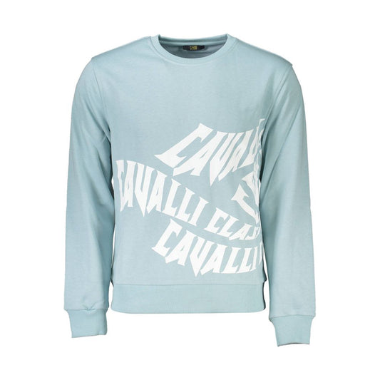 Blauer Baumwollpullover der Cavalli Class