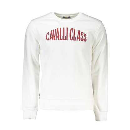 Weißer Baumwollpullover von Cavalli Class