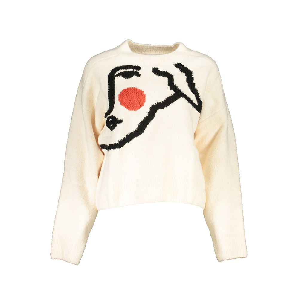 Desigual Weißer Stoffpullover