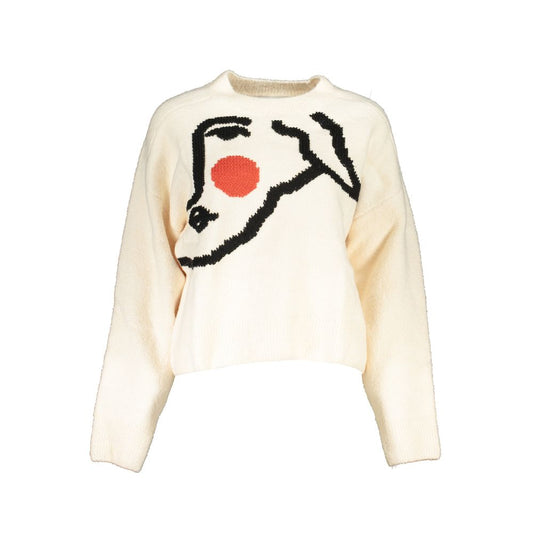 Desigual Weißer Stoffpullover