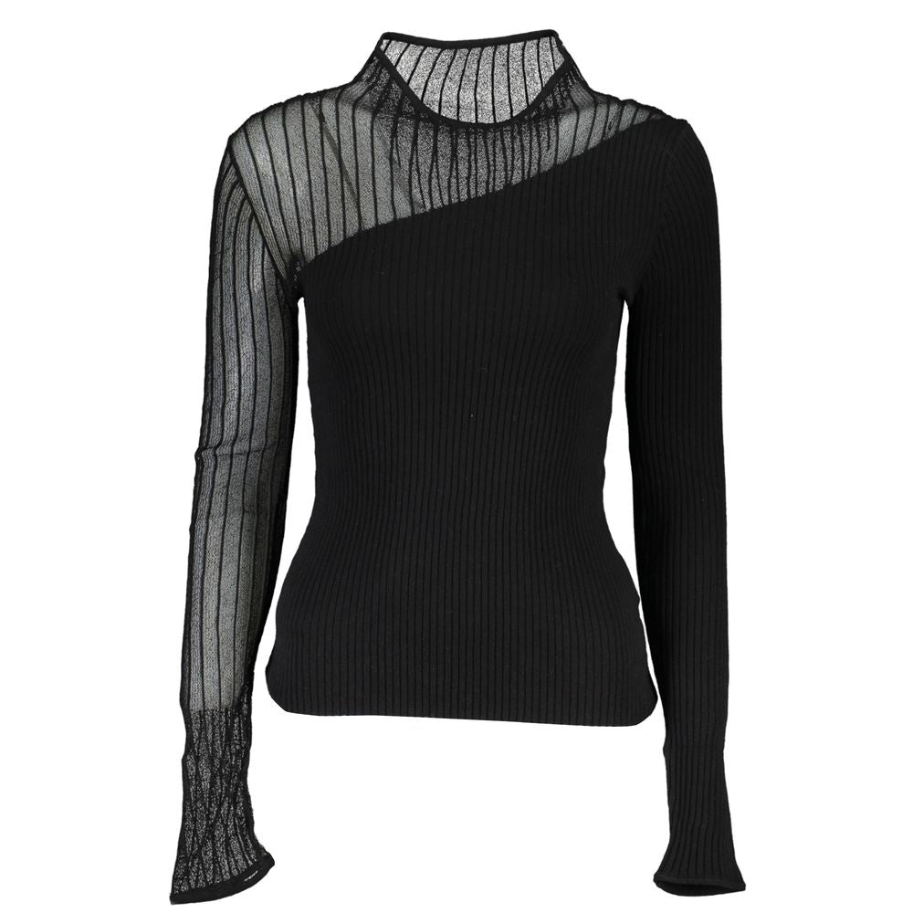Patrizia Pepe Schwarzer Polyesterpullover