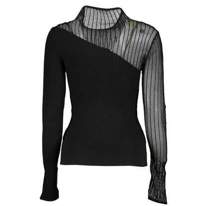 Patrizia Pepe Schwarzer Polyesterpullover