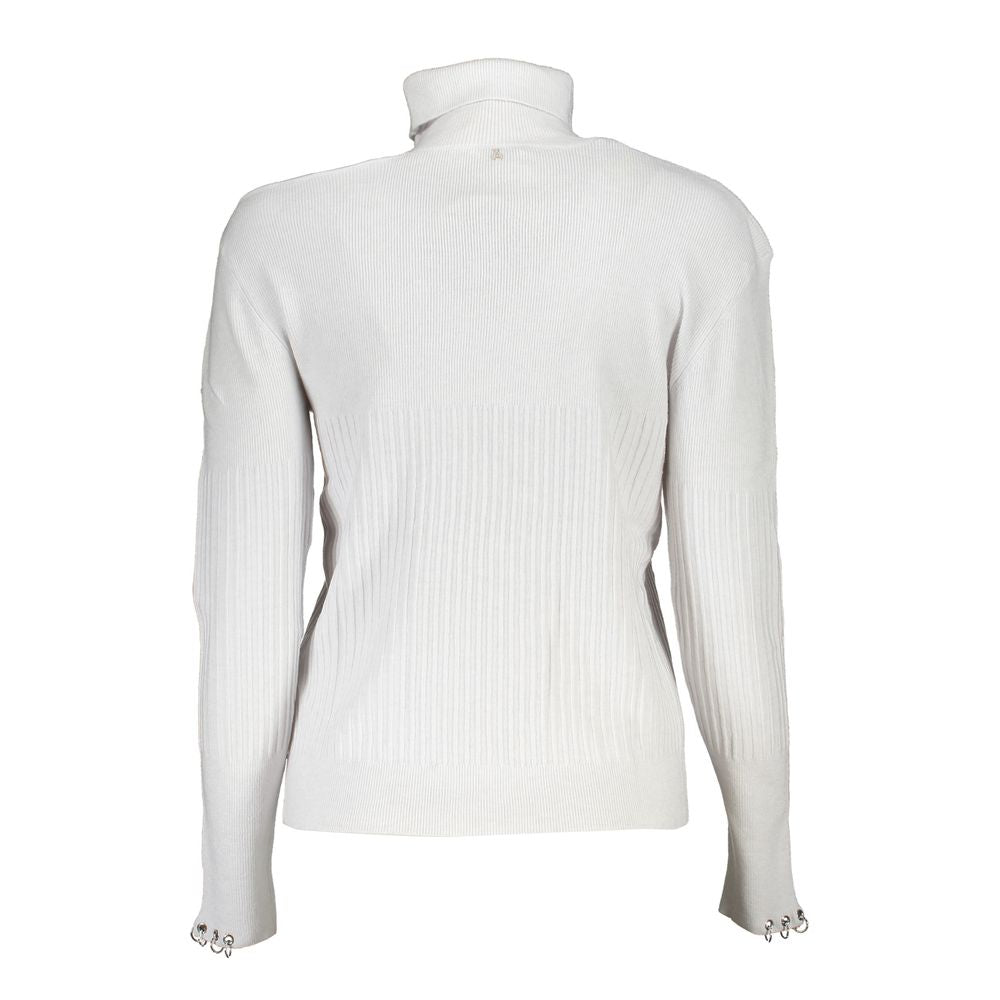 Grauer Baumwollpullover von Patrizia Pepe