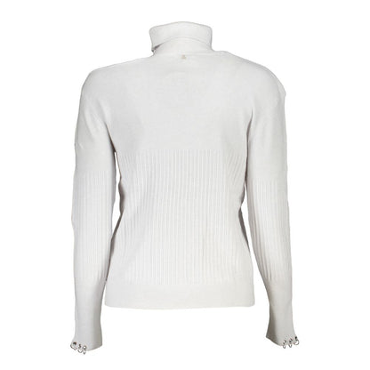 Grauer Baumwollpullover von Patrizia Pepe