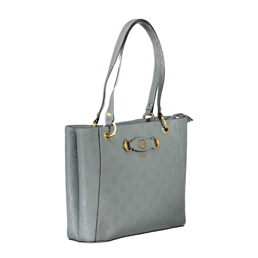 Guess Jeans – Blaue Polyethylen-Handtasche