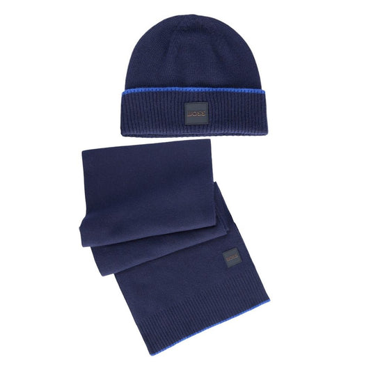 Hugo Boss Blaue Wollhüte und -Mützen