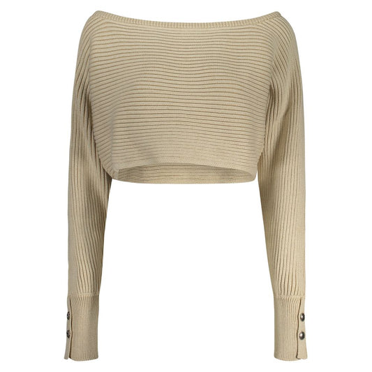 Guess Jeans – Beigefarbener Baumwollpullover