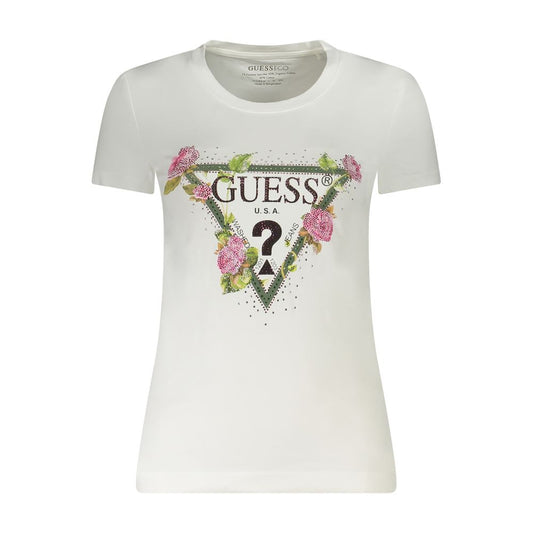 Guess Jeans – Weiße Baumwolloberteile und T-Shirts