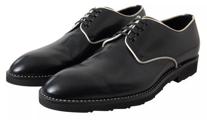Dolce &amp; Gabbana – Formelle Abendschuhe aus schwarzem und weißem Leder