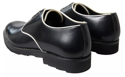 Dolce &amp; Gabbana – Formelle Abendschuhe aus schwarzem und weißem Leder