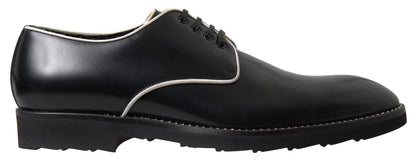 Dolce &amp; Gabbana – Formelle Abendschuhe aus schwarzem und weißem Leder