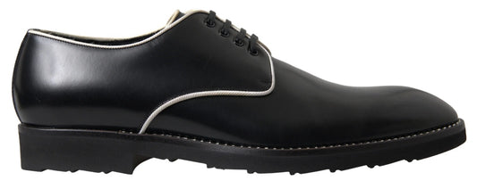 Dolce &amp; Gabbana – Formelle Abendschuhe aus schwarzem und weißem Leder