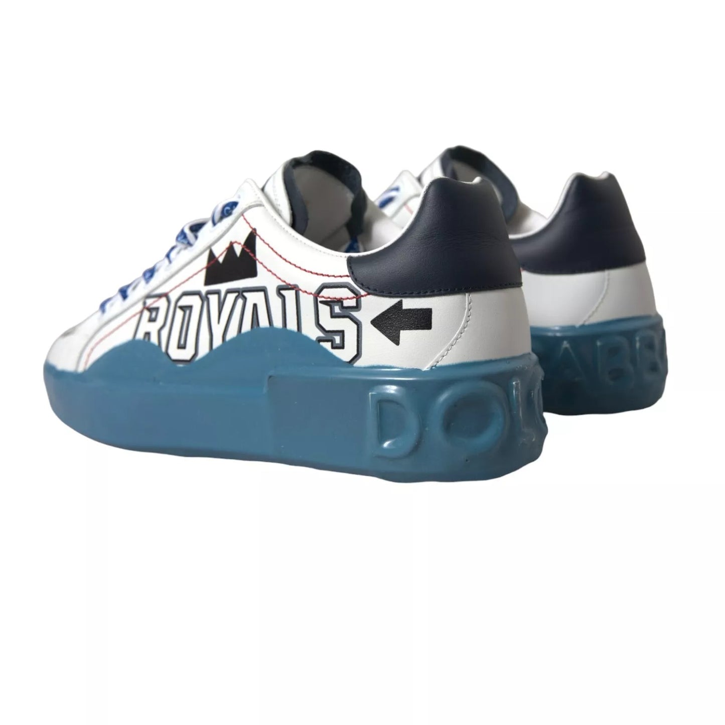 Dolce &amp; Gabbana Blue White Printed Portofino Melt Sneakers