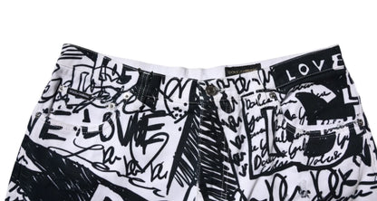 Dolce &amp; Gabbana – Bermudashorts aus Baumwolle mit Graffiti-Print für Herren