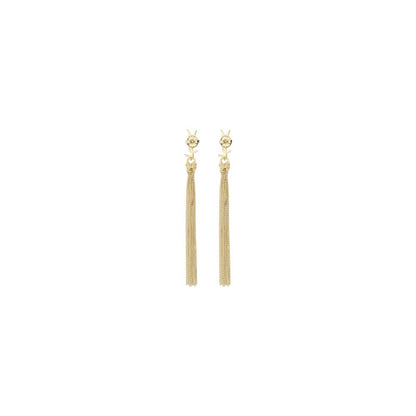 Saint Laurent Bo Pompons Chaines Messing Metall
