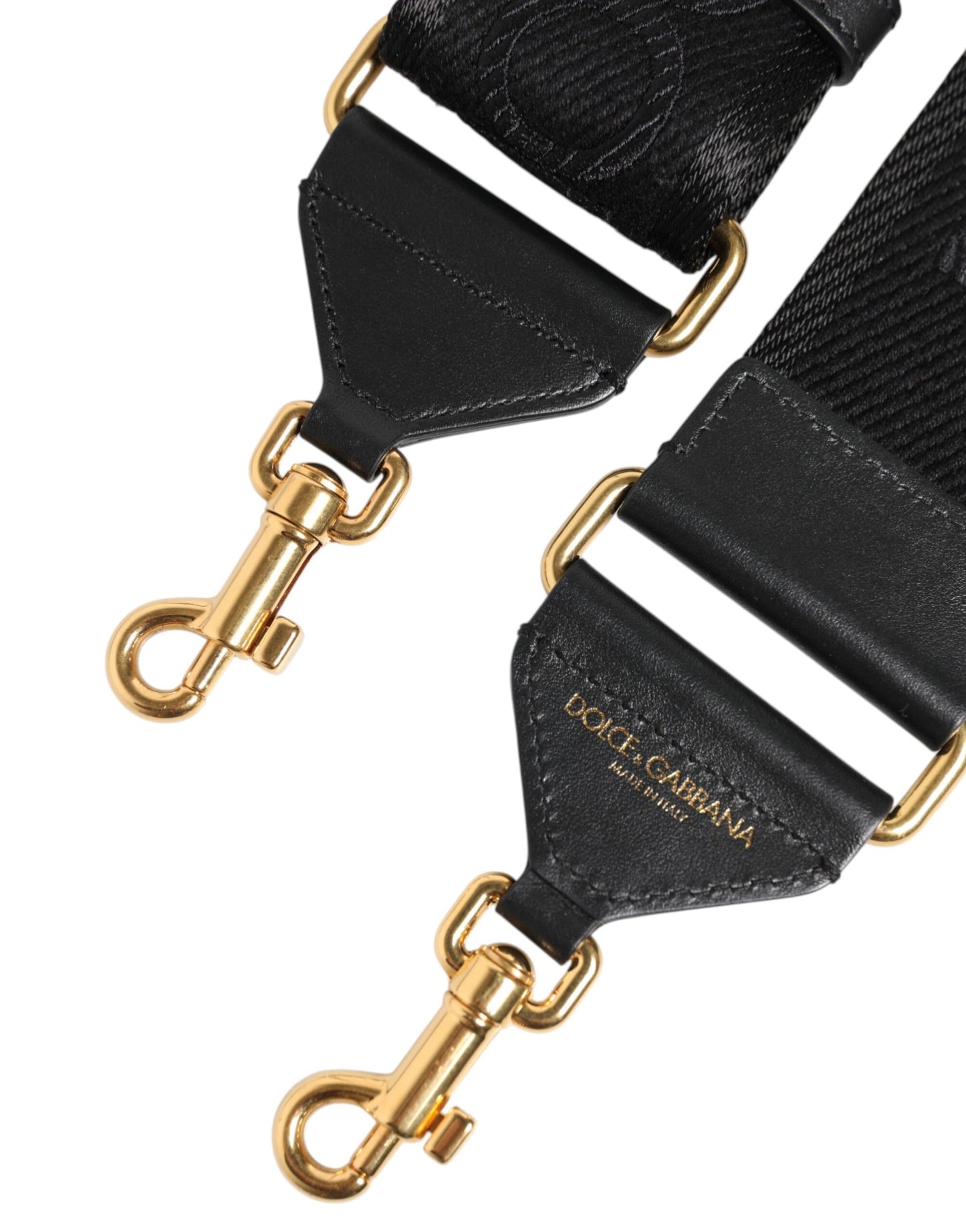 Dolce &amp; Gabbana – Schultergurt für Taschen aus massiver Viskose in Schwarz