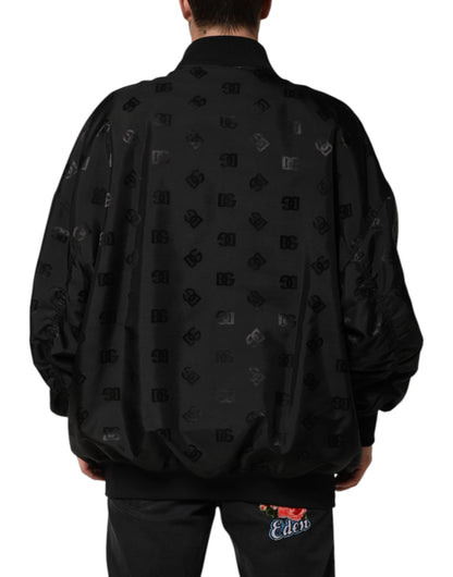 Dolce &amp; Gabbana – Schwarze Cargo-Windbreaker-Logo-Mania-Jacke