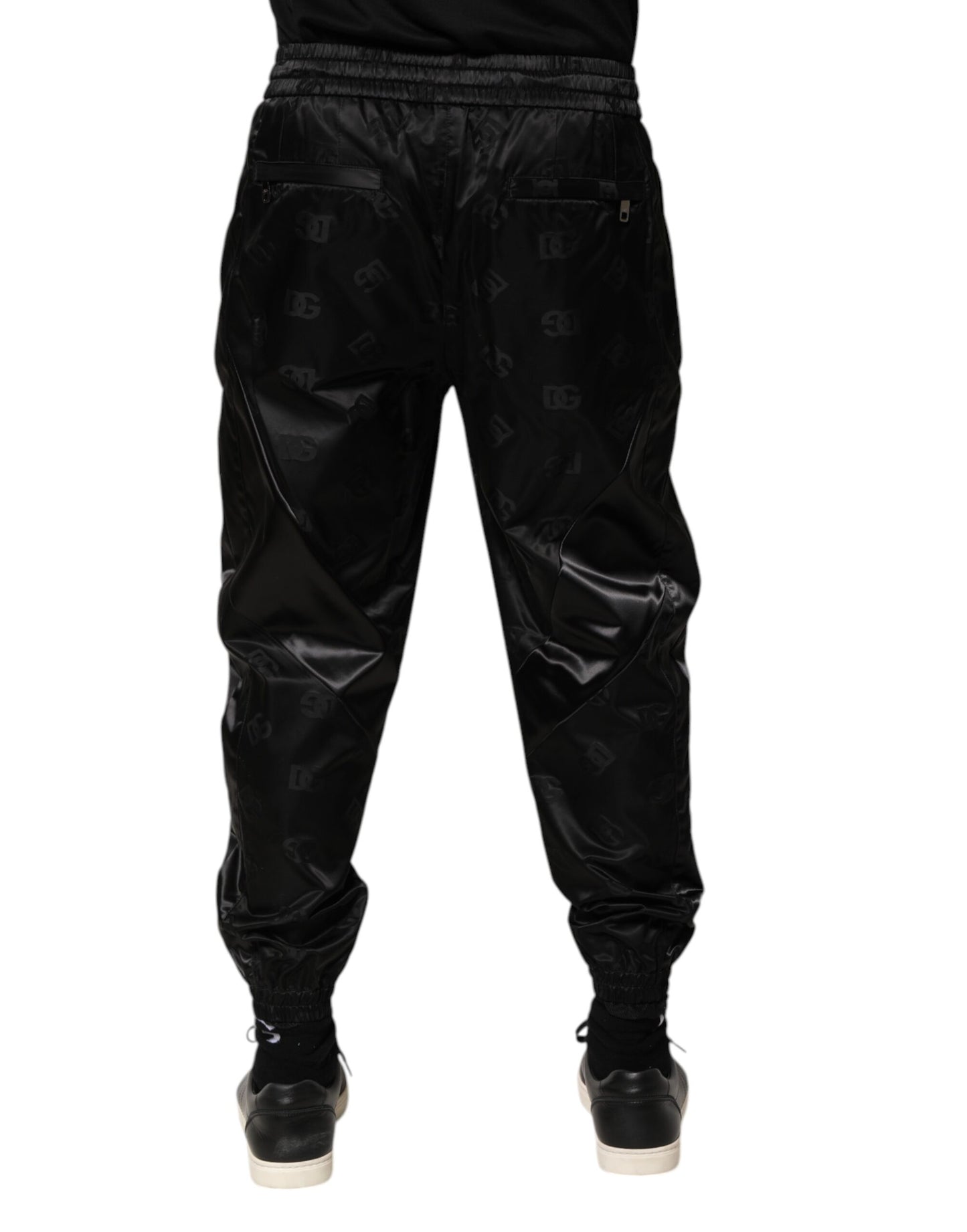 Dolce &amp; Gabbana Schwarze Jogginghose mit DG-Logo-Print für Herren