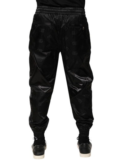 Dolce &amp; Gabbana Schwarze Jogginghose mit DG-Logo-Print für Herren