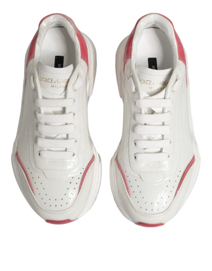 Dolce &amp; Gabbana Weiß Rosa Daymaster Low Top Sneakers Schuhe