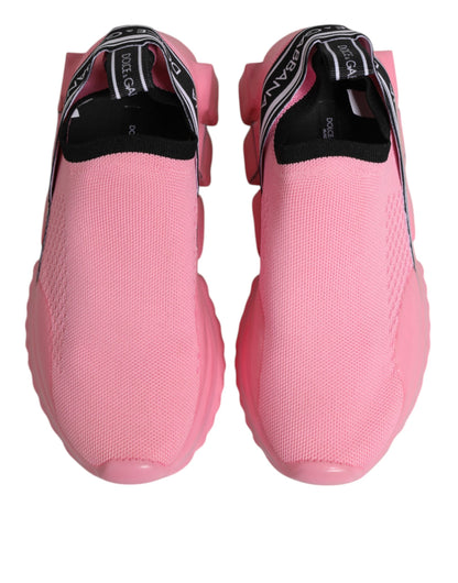 Dolce &amp; Gabbana Pink Sorrento Low Top Damen Sneakers Schuhe