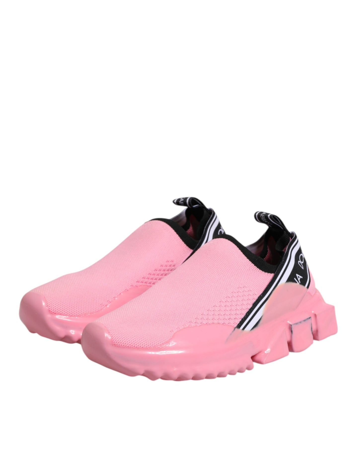 Dolce &amp; Gabbana Pink Sorrento Low Top Damen Sneakers Schuhe
