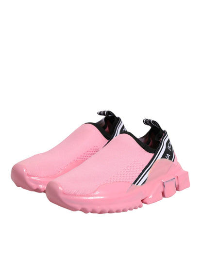 Dolce &amp; Gabbana Pink Sorrento Low Top Damen Sneakers Schuhe